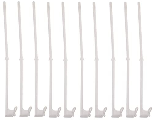 Housoutil 10Pcs Car Flag Poles, White, 44.00X4.00X2.50cm./ 17.29X1.57X0.98in, National Holidays, Car Window Flag Holder