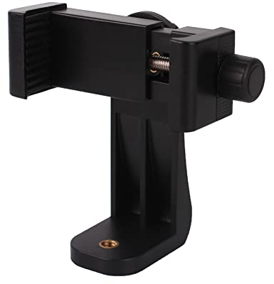 YHTSPORT Support et Adaptateur, Rotation Verticale et Horizontale Monopode, Pince réglable Compatible avec iPhone, Samsung, Huawei et Autres téléphones 2,17-3,94 Pouces (Noir)