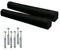 Rubber Wall Fender D Type - Black, 900x100x100 | High Impact Wall Protector for Indoor and Outdoor | Heavy Duty Rubber Dock Bumper Fender for Security (2 Pcs)