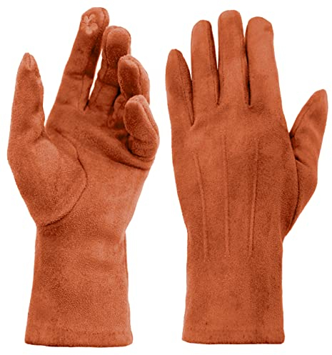 Van Der Rich ® - Warme Winterhandschuhe mit Touchscreen - Damen (Orange)