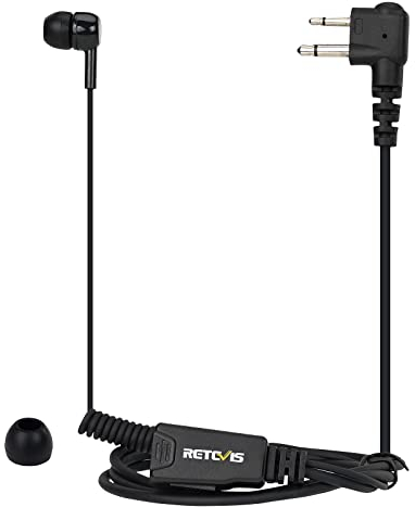 Retevis Auricolare Radio Bidirezionale In Orecchio con Microfono Compatibile con Motorola CP040 CP140 GP300 GP2000 MAG ONE A8 HYT TC500 ecc Walkie Talkie Auricolari Walkie Talkie a 2 Pin(1 Pz)