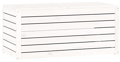 vidaXL Gartenbox Weiß 101x50,5x46,5 cm Massivholz Kiefer
