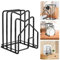 LIMITADA Porte Planche à Découper en Métal Rangement Couvercle Casserole Support Planche à Découper Porte Couvercle Casserole Rangement Planche à Decouper pour Cuisine Assiette Vaisselle (Noir 1 Pc)