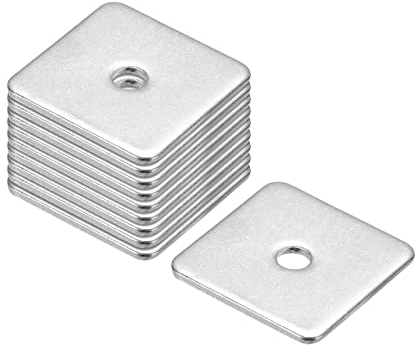 QUARKZMAN 20Stk Quadrat Unterlegscheibe M5x30x30x2mm 304 Edelstahl Quadrat Platte Unterlegscheiben Flach Pad Abstandshalter Dichtung für Hardware Verschluss