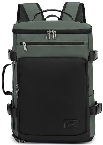Kalesi Sporttasche, Rucksack, 4-Wege, wasserdicht, mit Schuhfach für Reisen, Sport, Wandern, Laptop, Business-Grau, X-Large, Duffel Rucksäcke