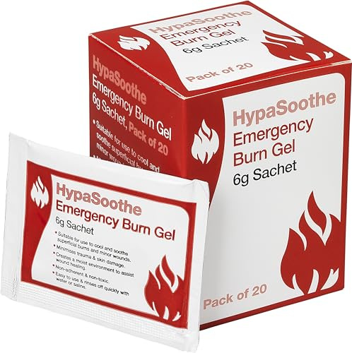 Safety First Aid HypaSoothe Pack of 20 Emergency Burn Gel 6g Sachets
