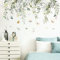 Leaf Wall Stickers for Bedrooms Green Room Wall Decals Hanging Plants Butterfly Wall Sticker Living Room Wall Art Bedroom Vine Leaves Wallpaper Background Decoration