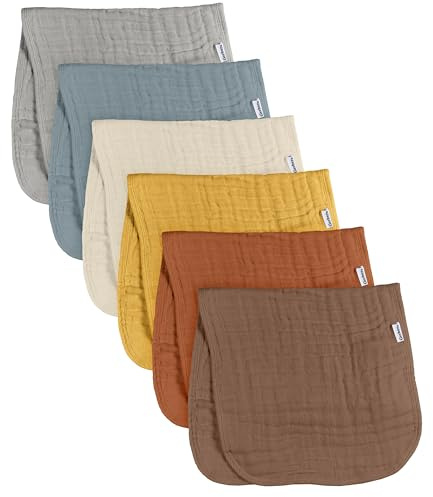 Gerber - Paños para eructos (6 unidades), color marrón, unisex, talla única
