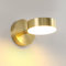KRUIHAN LED Gold Wandleuchten 350°Drehbare Wandleuchte Modern Minimalistisch Dreifarbig Wandleuchter,Wandmontageleuchte für Nachttisch,Wohnbereich,Badezimmer,Schlafzimmer,Korridor (B Typ)