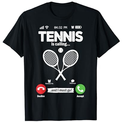 The Tennis Is Calling Retro Tennisschläger Herren Tennis T-Shirt