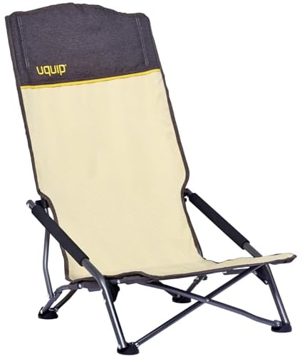 Uquip Campingstuhl Sandy XL Boulder I Faltbarer Strandstuhl mit 120 kg Traglast I kompakter Faltstuhl aus Stahl & Polyester I klappbarer Outdoor-Stuhl für Camping, Strand, Angeln, Garten & Festivals