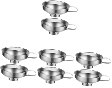 Alipis 8pièces Entonnoirs Acier à Large Ustensiles De Cuisine Multifonctionnels Pour Confitures Et Ingrédients Secs