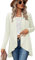 eyes Plus Size Cardigans for Women Ladies Hanky Hem Jersey Open Waterfall Boyfriend Womens Cardigan Top Full Long Sleeve Floaty Duster Jacket Coat Blazer Cream-18