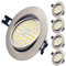 WRKEY LED Einbaustrahler 9W 750Lumen IP44 nur 4mm extra flach Einbautiefe LED Leuchtmodul Deckenspot Warmweiß 3000K (5er Set)