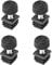 Lot de 4 pieds de nivellement pour pieds de chaise - 20 x 20 mm - Embouts filetés M8 - Noir