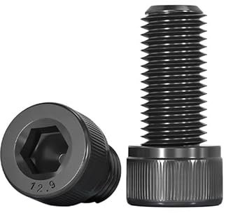 MOOPW Classe 12,9 Lega di acciaio Bulloni testa cilindrica Esagono interno Viti testa di coppa Alta resistenza Bulloni macchina Elementi di fissaggio M8 x 50mm 10 pcs