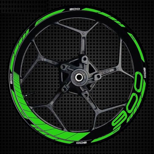 HDSNWG Installazione Facile 1 Set di Accessori Moto Adesivi per Ruote Strisce Adesivi Riflettenti per Cerchi per Kawasaki Z900 Z 900 Z-900(Style 8)