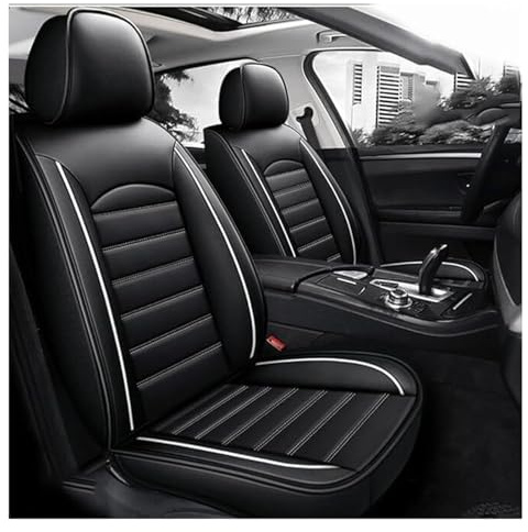 XINYUNFEI Auto Sitzbezüge Sets für Cupra Formentor 2020-2025, Leder, Wasserdicht, Airbag Kompatibel, Schwarz+Weiß