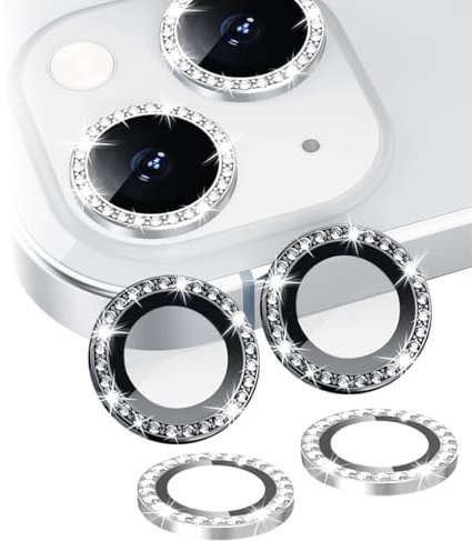 CULEO Protezioni per gli obiettivi dei telefoni cellulari,4 pezzi di pellicola fotografica per iPhone 13/13 Mini pellicola protettiva per obiettivo fotocamera, alta definizione e trasparente