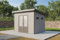 Finnhaus Wolff WPC Gerätehaus Terra 3024 28 Anthrazit/Hellgrau Gerätehaus aus Holz/Kunststoff, Geräteschrank mit 28 mm Wandstärke Gartenhaus