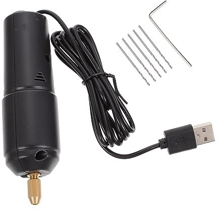 NUOBESTY Cordless Mini Electric Drill USB Charging Aeromodelling Hand Drill Portable Pearl Epoxy Puncher Mini Machine for Home Jewellery Making Tool