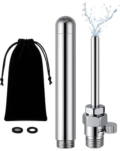 Metall-Duschkopf-Set für Darmspülung mit Durchflussregler – Unisex-Duschsytem zur Intimpflege für Damen & Herren – Inklusive Samthandtasche als Duschzubehör