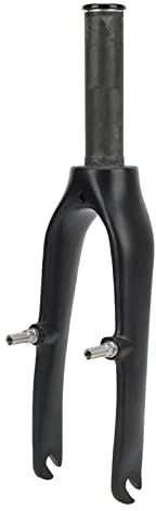 plplaaoo Fourche avant de vélo Fourche en fibre de carbone légère et durable Absorbe les chocs Fourche avant de VTT à cliquer avec tube de tête droit de 1,1 pouces T800 Matériau en fibre de carbone
