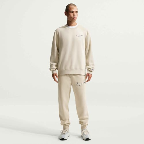 NIKE Sportswear Club Fleece-Rundhalsshirt Für Herren, Lt Khaki/Obsidian, IF0679-229, 2XL