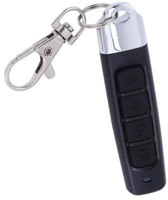 Telecomando Apriporta Garage 433mhz 4 Pulsanti Nero | Clonazione Fissa, Plastico Resistente, Batteria 27a Inclusa, Portata Trasmissione Fino a 50m