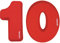 HotShuffle Grande numero di silicone 10 Tortiera stampo decimo compleanno anniversario 1 0