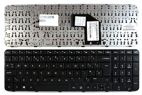 Power4Laptops UK Layout Glossy Black Frame Black Replacement Laptop Keyboard Compatible With HP Pavilion g6-2164sa