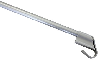 GARDINIA Klemmvitrage, Vitragestange zum Klemmen, Ausziehbar, Gardinenstange, Ø 10/12 mm, Länge 75-125 cm, Metall, Silber
