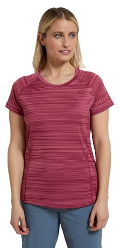 Mountain Warehouse Endurance Womens Striped T-Shirt Berry (S 14