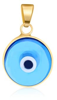 Goldanhänger Glücksauge 585 Blaues Auge Gelbgold 14 Karat Nazar Boncuk 8002