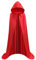Proumhang Cape à capuchon Rouge Déguisement Adulte Femme Costume Halloween Carnaval Noël