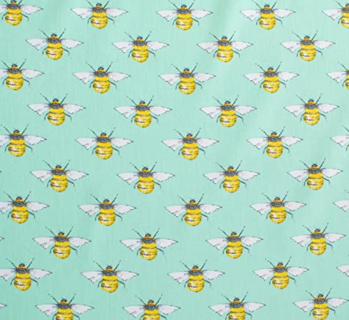 Rose and Hubble Meadow Green 100% Cotton Poplin Dressmaking Fabric