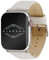 Eternel - Holi Bracelet éclatant - Compatible toutes Apple Watch - 41/42mm - Fait main en France - Tannage végétal - Blanc - Adaptateurs acier inoxydable