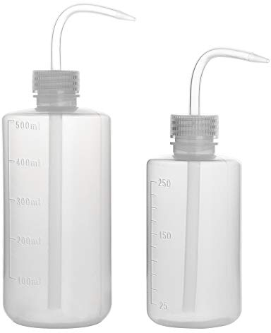 stonylab 2er Pack 250 ml (8.5 oz)/500 ml (17 oz) Waschen Flasche Kunststoff, Squeeze Flasche Spritzflasche, LDPE Material mit schmalem Mund, Squeeze Wash Bottle