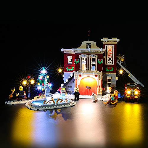 BRIKSMAX Led Beleuchtungsset für Lego Creator Winterliche Feuerwache,Kompatibel Mit Lego 10263 Bausteinen Modell - Ohne Lego Set