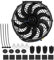 Ventilateur de Refroidissenment de Voiture,Fydun 12V 80W Ventilateur de Refroidissement de Moteur de Radiateur Electrique Universel aux 10 Lames Incurvées pour Voiture Camping Car avec Kit de Montage
