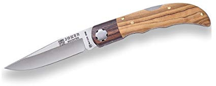 Joker Taschenmesser Pointer NO118 Sporttasche mit Olivenholzgriff und Palisanderzwinge, Klinge 8 cm, Angelgerät, Jagd, Camping und Wandern