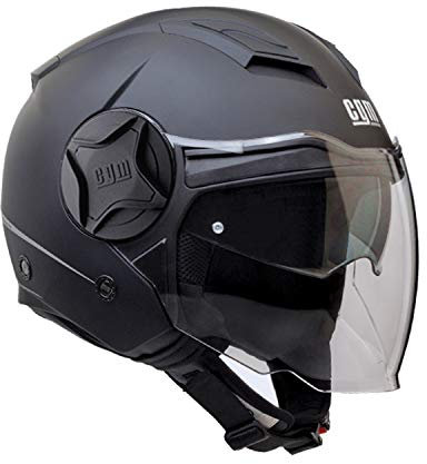 CGM 129A Casco Moto Demi-Jet, Nero Opaco, L (59cm), 1 Pezzo
