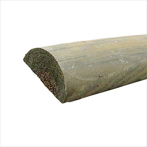 Gartenwelt Riegelsberger Zaunriegel Ø 9 cm Kiefer imprägniert Querriegel halbrund für Zaunlatten Länge 80 cm