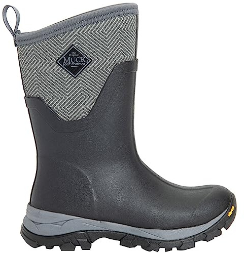 Muck Boots Women's Arctic Ice Mid Thermal Waterproof Wellington, Black, 5