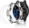Miimall [2+2 Pack per Samsung Galaxy Watch 4 Classic 42 mm 46 mm Custodia con pellicola protettiva in vetro temperato, cornice protettiva antiurto per Galaxy Watch 4 Classic-Silver