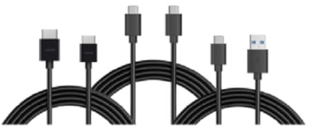 Cable mini HDMI a HDMI de 6 pies, cable USB-C y cable USB A a C