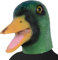 PARTYGEARS Halloween Grüne Entenmaske Latex Tier Vollkopfmaske für Erwachsene Party Cosplay Verkleidung Maske
