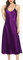 Lovasy Nuisette Femme Satin Chemise de Nuit Kimono Peignoir Nuisett Longue Fond Robe Femmes Vêtements Pyjama Chic,Violet foncé M