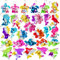 Victgame 30 Stück Bulk Ozean Schlüsselanhänger Mini Pop Fidget für Studenten Geschenk und Oktopus Party Gefälligkeiten, Student Blase Preis für Jungen und kleines Mädchen, Kinder