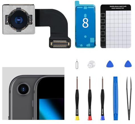 CYKJGS for iPhone 8 Main Rear Back Camera Replacement OEM for iPhone SE 2020 HD Video HDR Photo New 12MP Lens Module 4K Video Cable Digital Zoom Image Repair Assemble Fix Tool Kit A1863 A1905 A1906